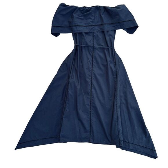 Theory Off Shoulder Dress Eyelet Ladder Black Size 0 - Picture 5 of 8